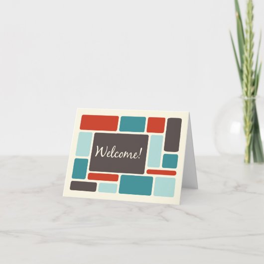 Retro-Mitarbeiter Willkommen auf der Teamkarte Karte (Vorderseite)