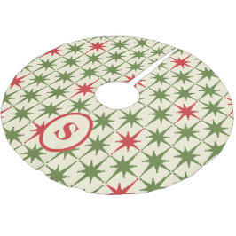 Retro Mitte des Jahrhunderts Atomic Christmas Star Polyester Weihnachtsbaumdecke