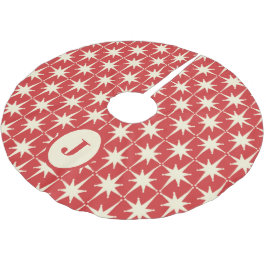 Retro Mitte des Jahrhunderts Atomic Stars Muster R Polyester Weihnachtsbaumdecke