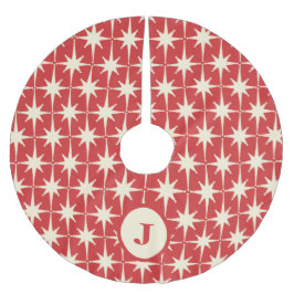 Retro Mitte des Jahrhunderts Atomic Stars Muster R Polyester Weihnachtsbaumdecke