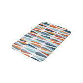 Retro Mitte des Jahrhunderts, Fallformen Muster. Badematte (Schrägansicht)