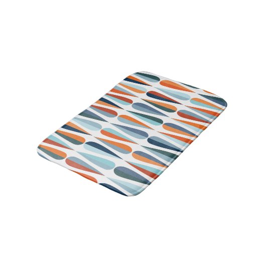 Retro Mitte des Jahrhunderts, Fallformen Muster. Badematte (Schrägansicht)