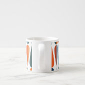 Retro Mitte des Jahrhunderts, Fallformen Muster. Espressotasse (Rückseite)