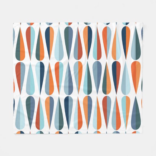 Retro Mitte des Jahrhunderts, Fallformen Muster. Fleecedecke (Vorderseite (Horizontal))