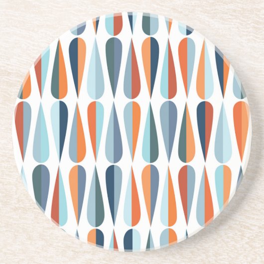 Retro Mitte des Jahrhunderts, Fallformen Muster. Getränkeuntersetzer (Vorne)