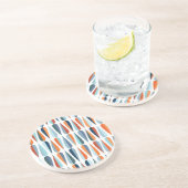 Retro Mitte des Jahrhunderts, Fallformen Muster. Getränkeuntersetzer (Seite)