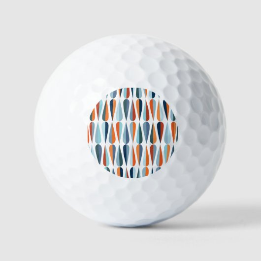 Retro Mitte des Jahrhunderts, Fallformen Muster. Golfball (Vorderseite)
