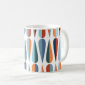 Retro Mitte des Jahrhunderts, Fallformen Muster. Kaffeetasse (VorderseiteRechts)