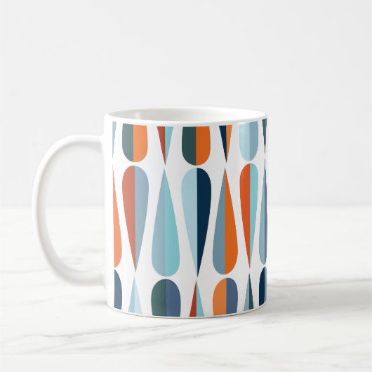 Retro Mitte des Jahrhunderts, Fallformen Muster. Kaffeetasse (Links)