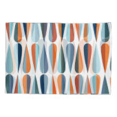 Retro Mitte des Jahrhunderts, Fallformen Muster. Kissenbezug (Rückseite)