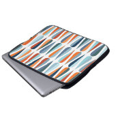 Retro Mitte des Jahrhunderts, Fallformen Muster. Laptopschutzhülle (Vorne Knopf)