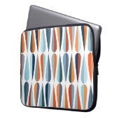 Retro Mitte des Jahrhunderts, Fallformen Muster. Laptopschutzhülle (Vorderseite Links)