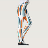 Retro Mitte des Jahrhunderts, Fallformen Muster. Leggings (Rechts)