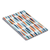 Retro Mitte des Jahrhunderts, Fallformen Muster. Notizblock (Rechte Seite)