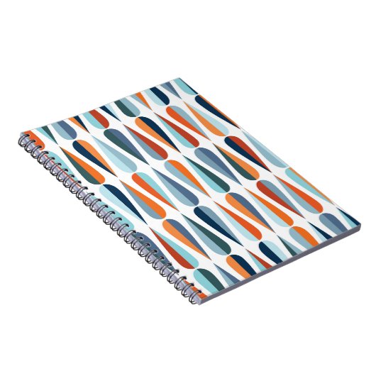 Retro Mitte des Jahrhunderts, Fallformen Muster. Notizblock (Rechte Seite)