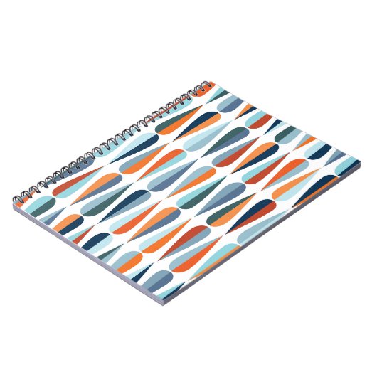 Retro Mitte des Jahrhunderts, Fallformen Muster. Notizblock (Linke Seite)