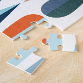 Retro Mitte des Jahrhunderts, Fallformen Muster. Puzzle (Seite)