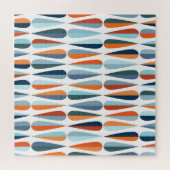 Retro Mitte des Jahrhunderts, Fallformen Muster. Puzzle (Horizontal)