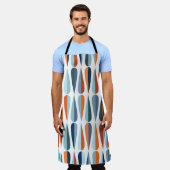 Retro Mitte des Jahrhunderts, Fallformen Muster. Schürze (Getragen)