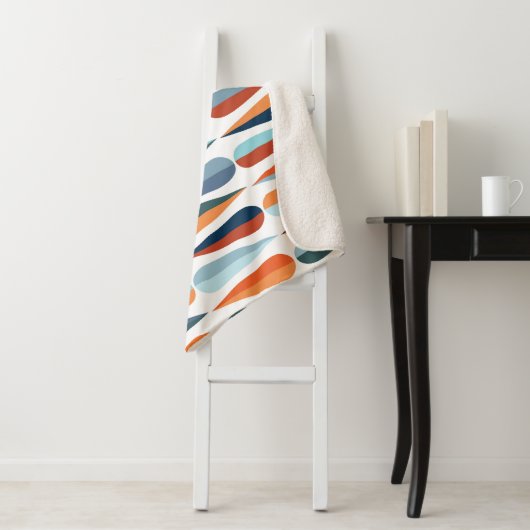 Retro Mitte des Jahrhunderts, Fallformen Muster. Sherpadecke (Beispiel)