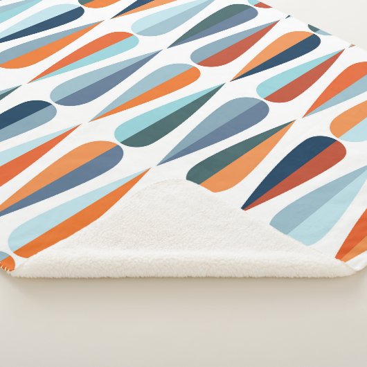 Retro Mitte des Jahrhunderts, Fallformen Muster. Sherpadecke (3/4)