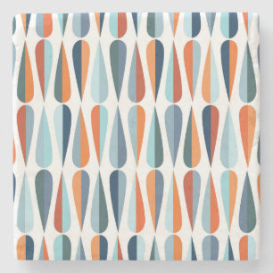 Retro Mitte des Jahrhunderts, Fallformen Muster. Steinuntersetzer