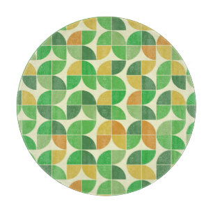 Retro Mitte des Jahrhunderts Geometrisch floral gr Schneidebrett