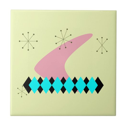 Retro Mitte des Jahrhunderts modern Fliese (Vorderseite)