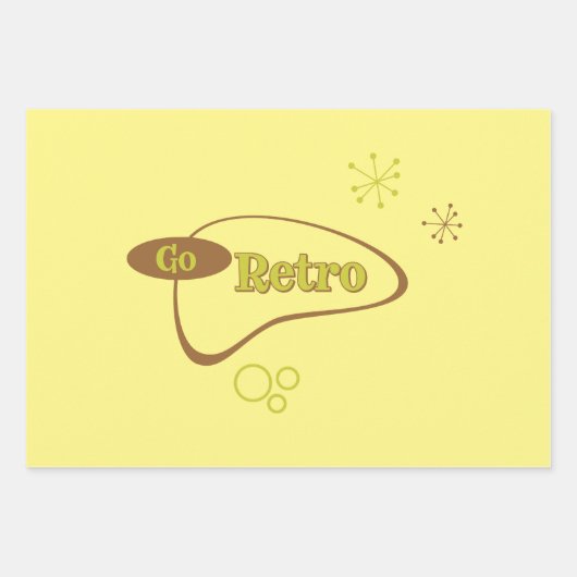 Retro Mitte des Jahrhunderts modern Geschenkpapier Set (Vorderseite 3)