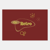 Retro Mitte des Jahrhunderts modern Geschenkpapier Set (Vorderseite)