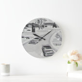 Retro Mitte des Jahrhunderts modern Große Wanduhr (Zuhause)