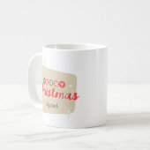 Retro Mitte des Jahrhunderts Moderne frohe Weihnac Kaffeetasse (Vorderseite Links)