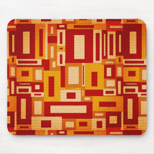 Retro Mitte des Jahrhunderts moderne Geometrics Mousepad (Vorne)