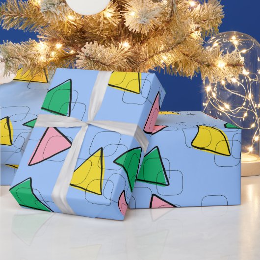 Retro-Mitte-des-Jahrhunderts Moderne geometrische  Geschenkpapier (Feiertage)