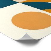 Retro Mitte des Jahrhunderts Moderne geometrische  Poster (Ecke)