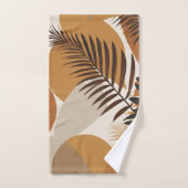 Retro Mitte des Jahrhunderts Moderne Herbstpalmenb Badhandtuch Set (Handtuch)