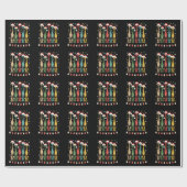 Retro Mitte des Jahrhunderts Moderne Hunde 50er 60 Geschenkpapier (Flach)