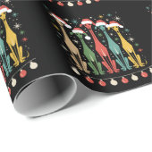 Retro Mitte des Jahrhunderts Moderne Hunde 50er 60 Geschenkpapier (Rolleneckpunkt)