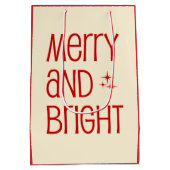 Retro Mitte des Jahrhunderts Moderne Minimal Merry Mittlere Geschenktüte (Rückseite)