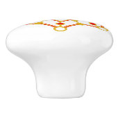 Retro Mitte des Jahrhunderts Moderne Personalisier Keramikknauf (Seitenansicht)