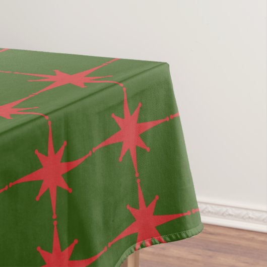 Retro Mitte des Jahrhunderts Moderne Weihnachtssta Tischdecke (Beispiel)