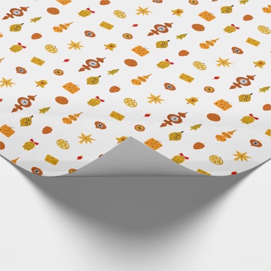 Retro Mitte des Jahrhunderts Moderne Weihnachtssym Geschenkpapier (Ecke)