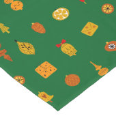 Retro Mitte des Jahrhunderts Moderne Weihnachtssym Großer Tischläufer (Ecke)