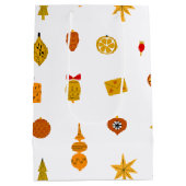 Retro Mitte des Jahrhunderts Moderne Weihnachtssym Mittlere Geschenktüte (Rückseite)