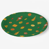 Retro Mitte des Jahrhunderts Moderne Weihnachtssym Pappteller (Schrägansicht)