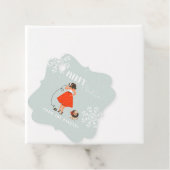 Retro Mitte des Jahrhunderts Moderner Weihnachtsur Geschenkanhänger (Beispiel)