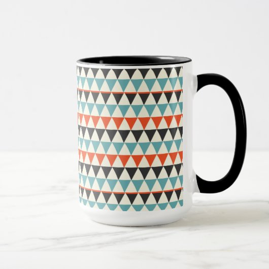 Retro Mitte des Jahrhunderts Modernes Dreieck Must Tasse (Rechts)