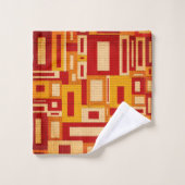 Retro Mitte des Jahrhunderts modernes Geometrics Badhandtuch Set (Waschlappen)