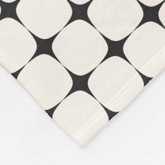 Retro Mitte des Jahrhunderts Modernes Muster Fleecedecke (Ecke)