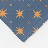 Retro Mitte des Jahrhunderts Modernes Muster Fleecedecke (Ecke)